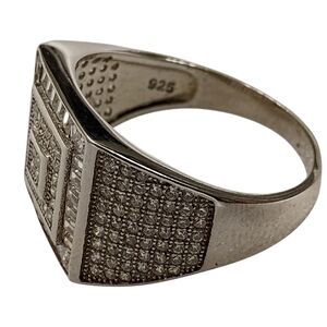 World Of ICEETHON Real .925 Sterling Silver Men's CZ Signet Rings